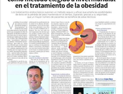 Artículo en La Razón: La endoscopia se consolida como método elegido a nivel mundial en el tratamiento de la obesidad